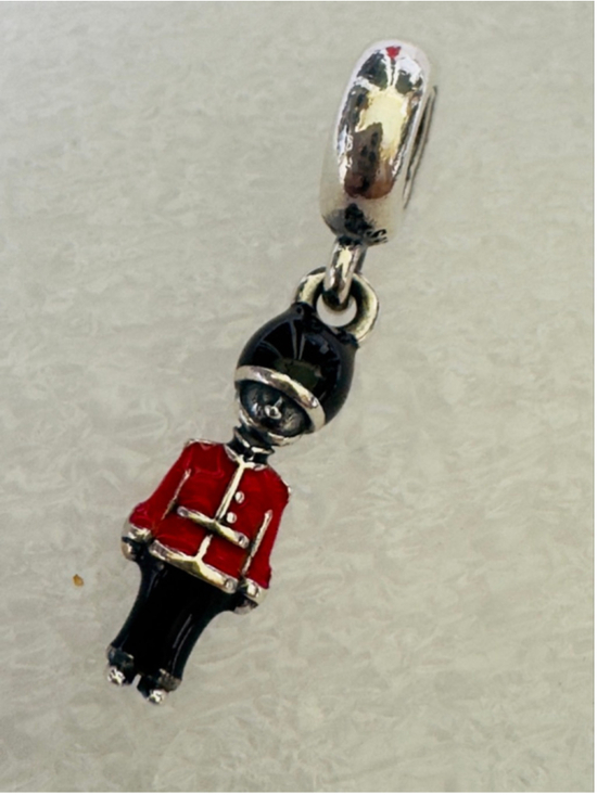 PANDORA Jewelry - Pandora Sterling Silver & Enamel London Guard Dangle Charm